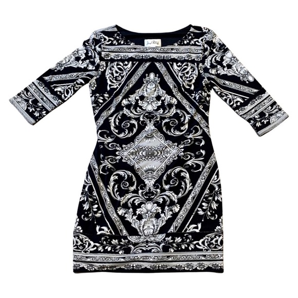 Beautiful 3/4 Sleeve Shift Dress by Joseph Ribkoff EUC- size 8 - Picture 3 of 14